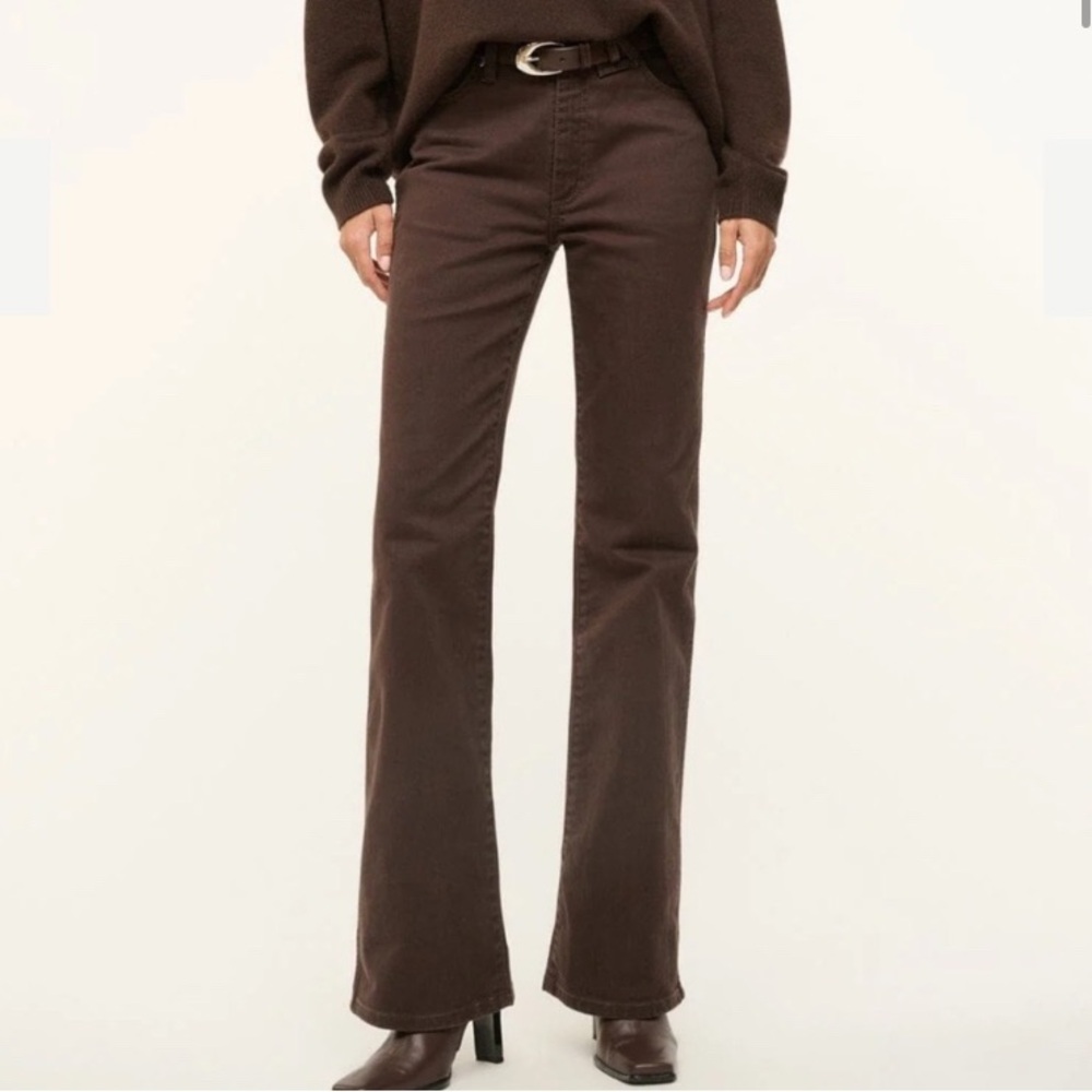 STAUD x Wrangler The Must Jean in Earth (warm rich brown) size 26